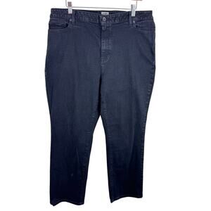 L.L. Bean Classic Fit Black‎ Cotton High Rise Jeans 20